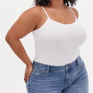 Torrid White Scoop Neck Foxy Cami